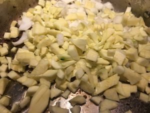 chopped zucchini for 5 ingredient zucchini boats